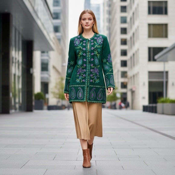 🌻Linea by Louis Dell’Olio Bohemian Wool Blend Coat Size: Small